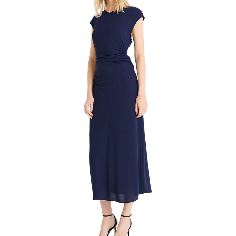 Elegant Navy Midi Dress